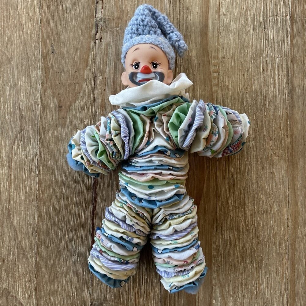 Vintage Yo Yo Yoyo Rag Clown Doll Toy